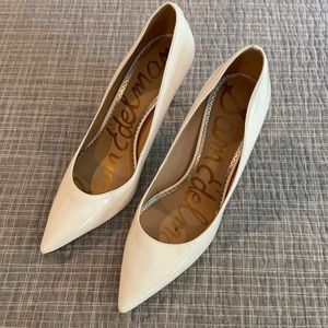 Ladies Size 9 Sam Edelman Hazel Pump in White Patent Leather